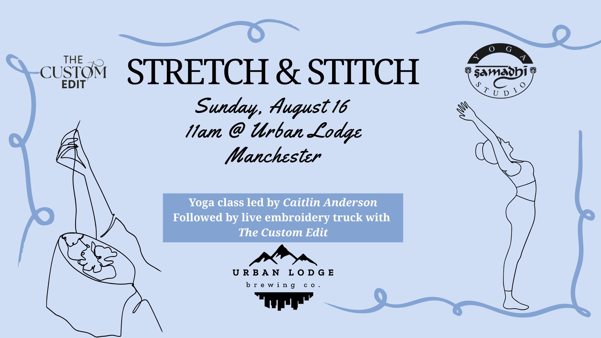 Blue and Orange Organic Illustrative Cafe Facebook Event Cover (1)